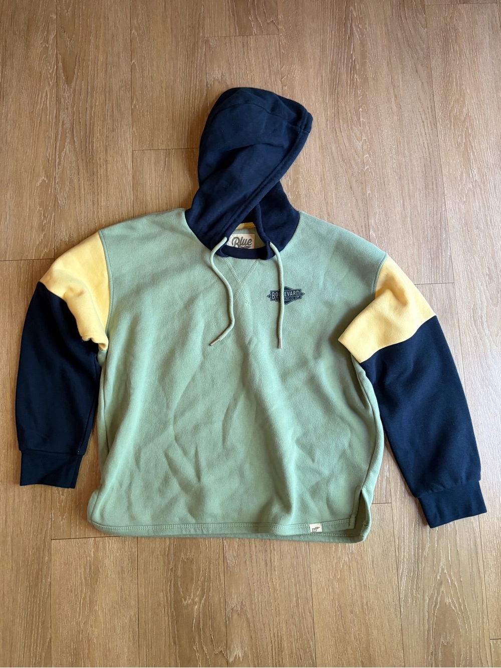 Blue 84 Cotton Blend Boulevard Brewing Co Colorblock Hoodie